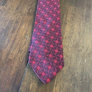 Vintage Villa Bugatti Men's Neck Tie Red 100% Silk